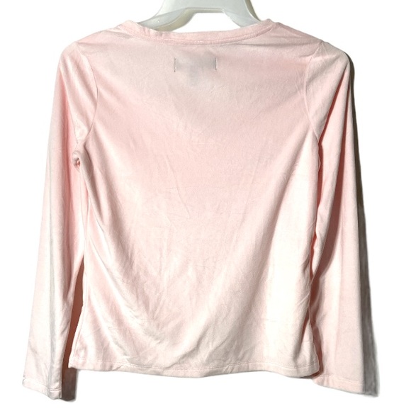 Gloria Vanderbilt Sweater Pajama Top Pink Small - Picture 9 of 9